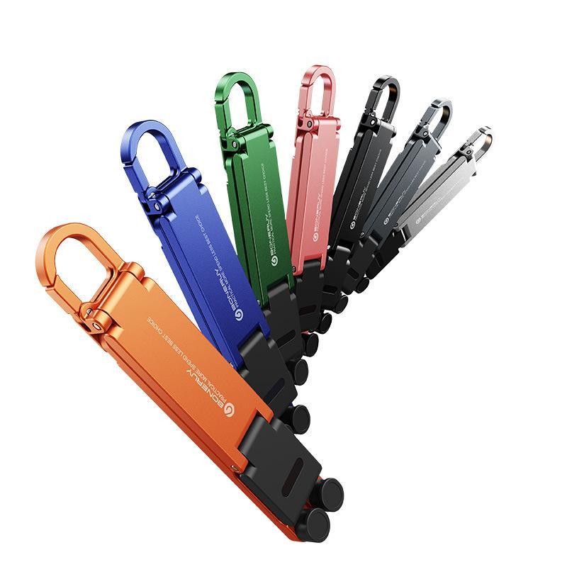 Desk Setup Stand - Mini Folding Phone Holder Keyring Adjustable