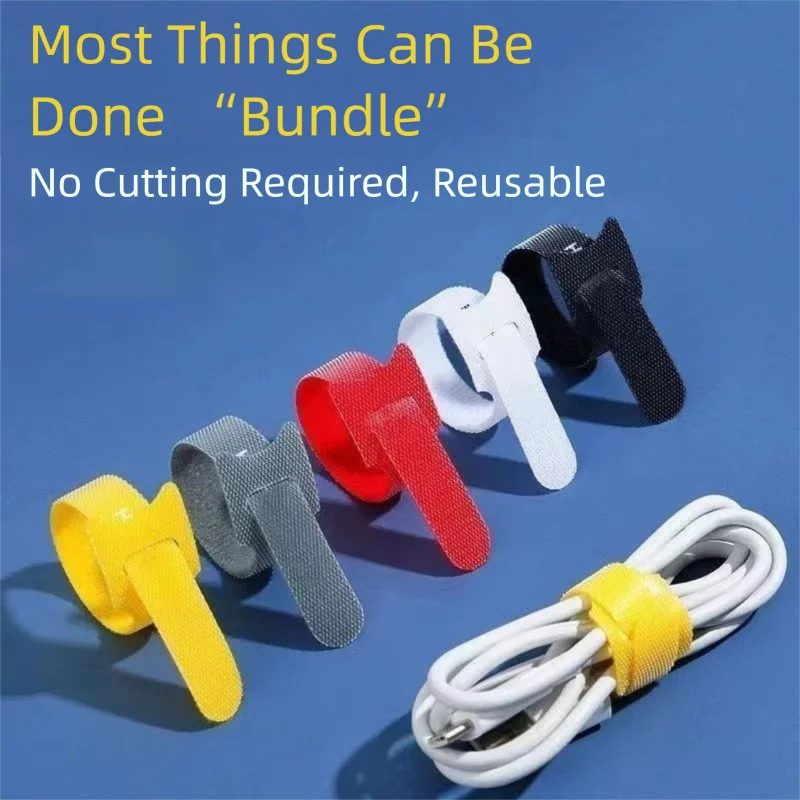 Cable Velcro Strap - Cut-Free Reusable Cable Organizer Hook And
