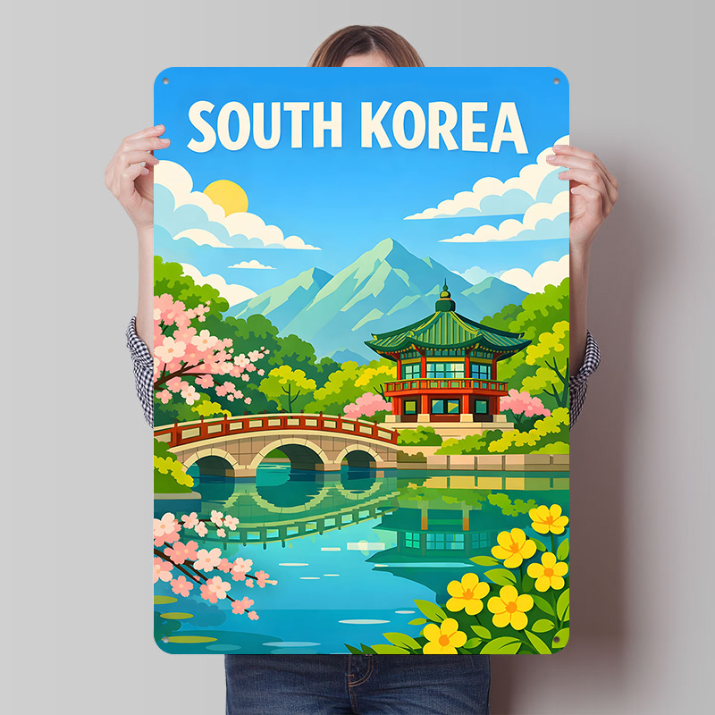 South Korea Travel Poster Cust - Desk Setup Poster ulasan dan harga