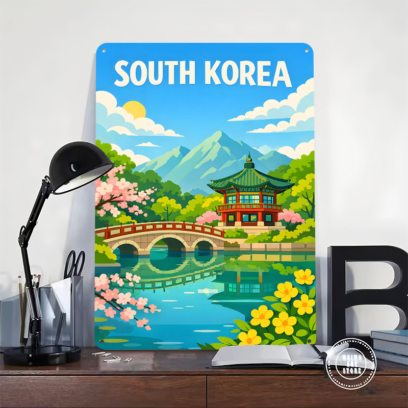 South Korea Travel Poster Cust - Desk Setup Poster ulasan dan harga