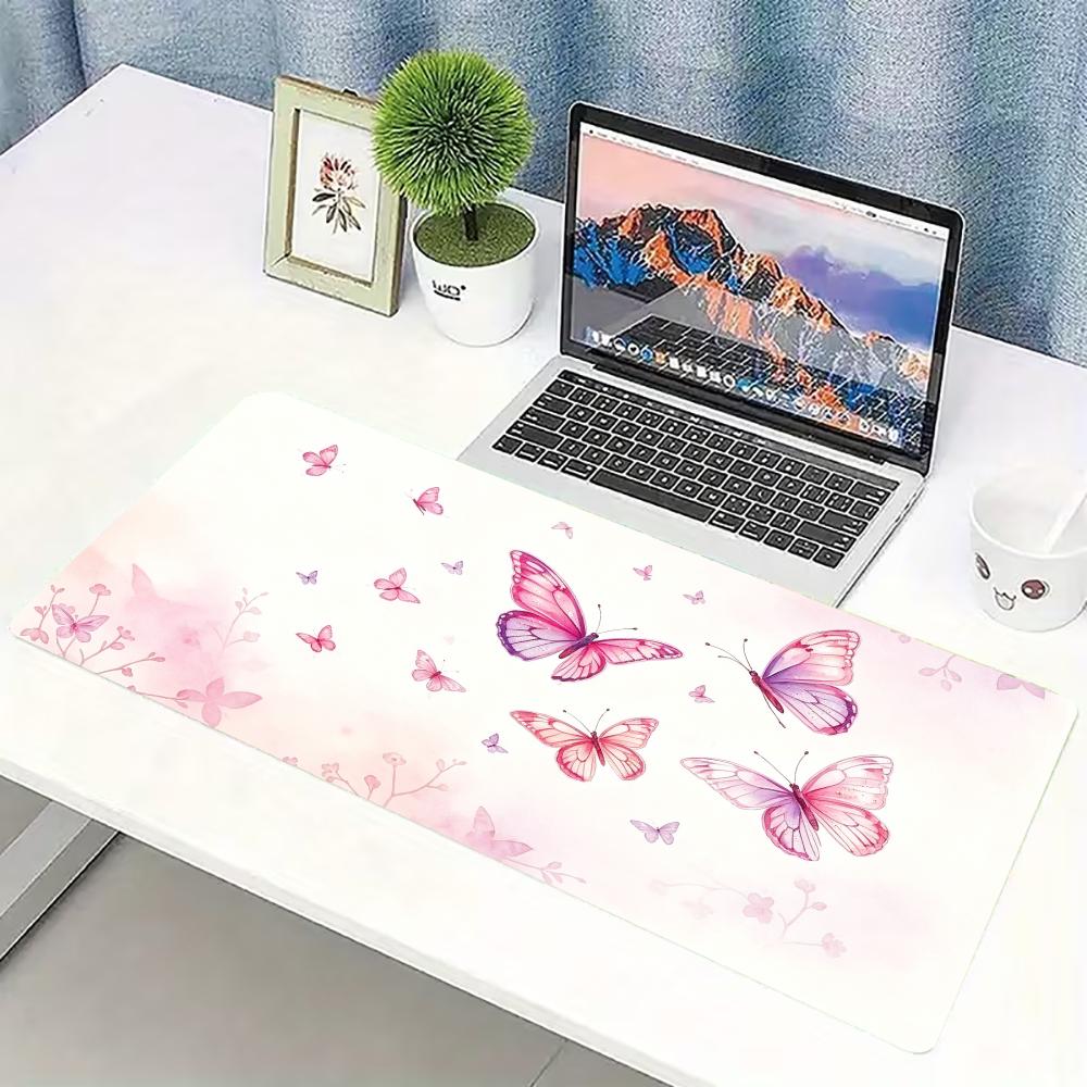 Watercolor Pink Butterfly Larg - Desk Setup Pink ulasan dan harga