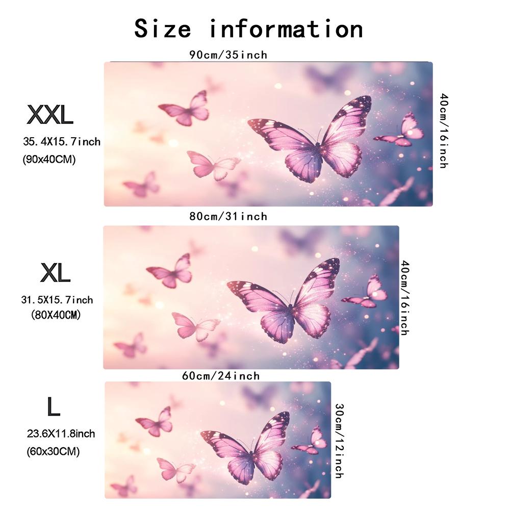 Watercolor Pink Butterfly Larg - Desk Setup Pink ulasan dan harga