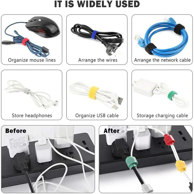 1/2/3pcs Reusable 5M Cable Org - Cable Velcro Strap ulasan dan harga