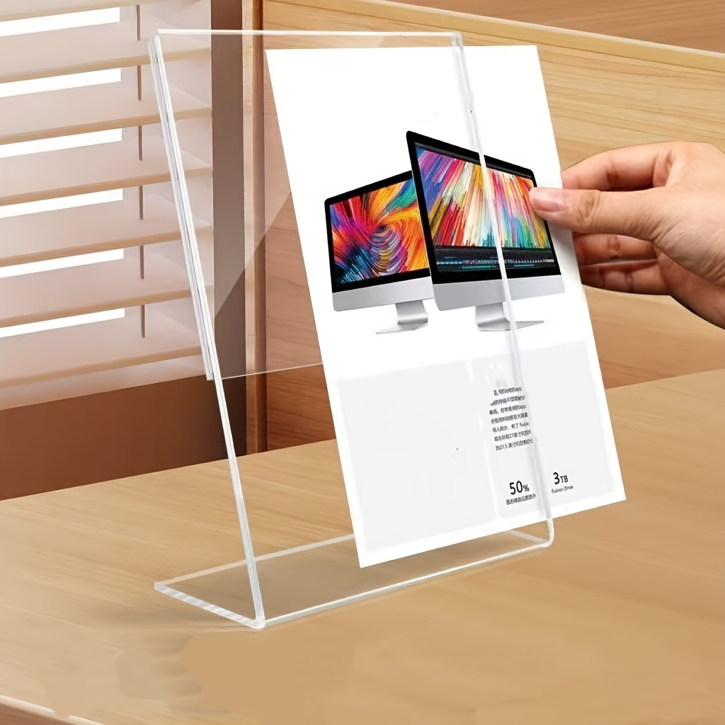 4pcs Transparent Menu Holder D - Desk Setup Poster ulasan dan harga
