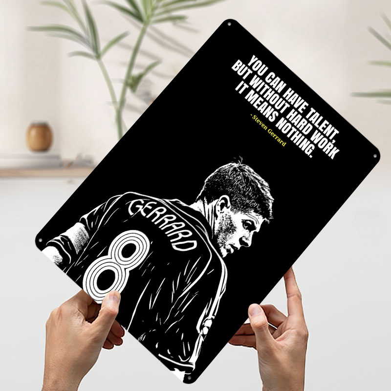 Steven Gerrard Quote Metal Pos - Desk Setup Poster ulasan dan harga