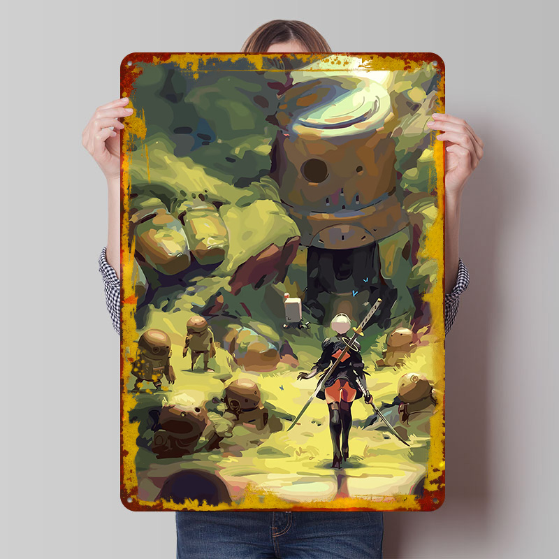Nier Automata: 2B in Forest Me - Desk Setup Poster ulasan dan harga
