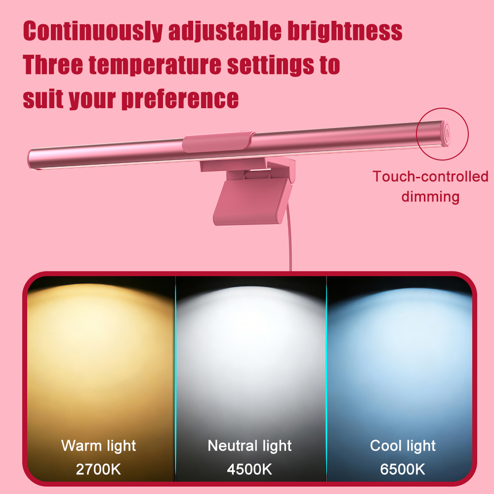 Light Bar Monitor Pink Led Lig - Desk Setup Pink ulasan dan harga