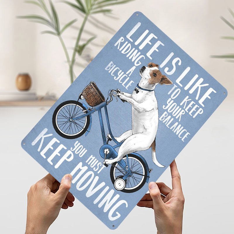 Life Is Like Riding a Bicy Met - Desk Setup Poster ulasan dan harga