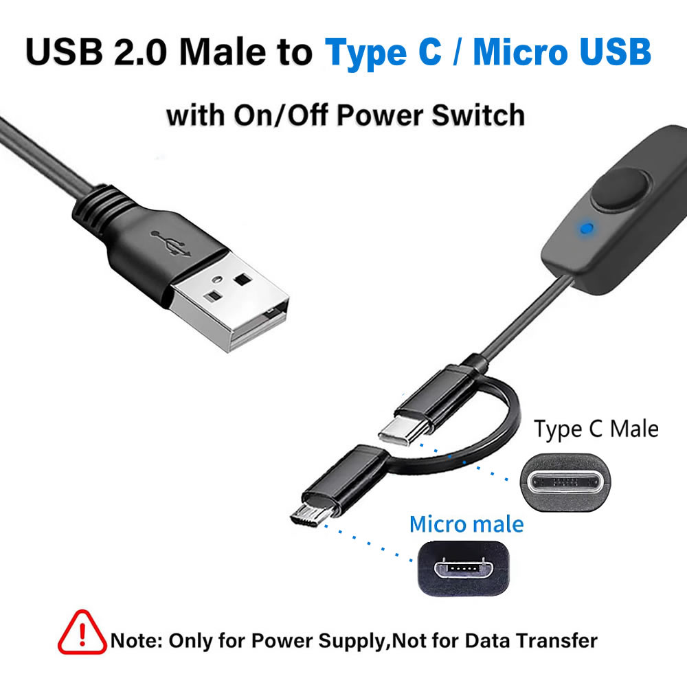 2 in 1 Type C / Micro USB Char - Desk Setup Led Strip ulasan dan harga