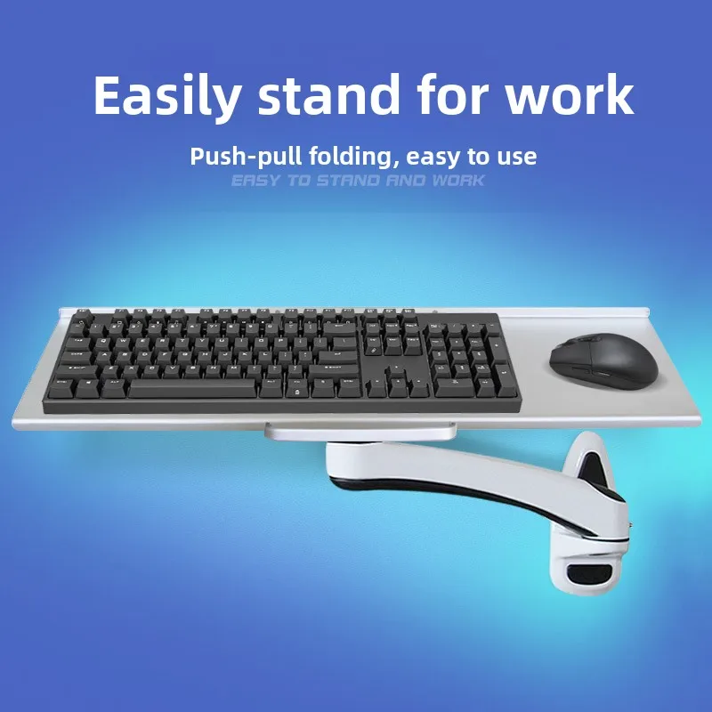 Industrial Wall Mounted Keyboa - Desk Setup With Keyboard Tray ulasan dan harga