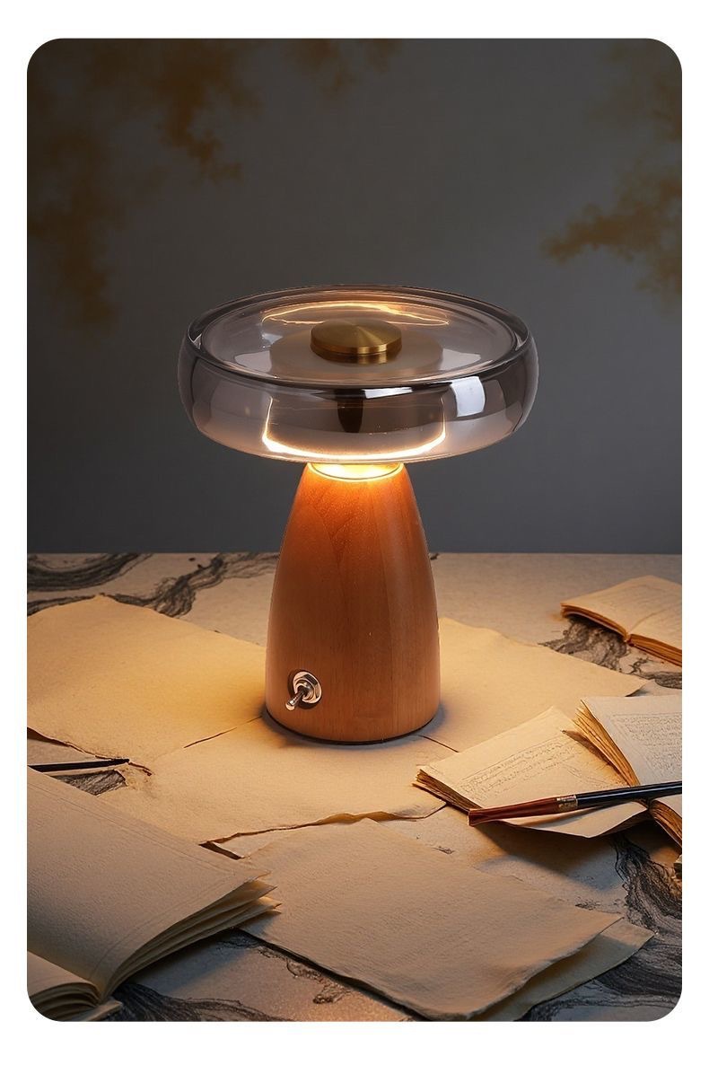 Vintage Wood Table Lamp Retro  - Desk Setup Vintage ulasan dan harga