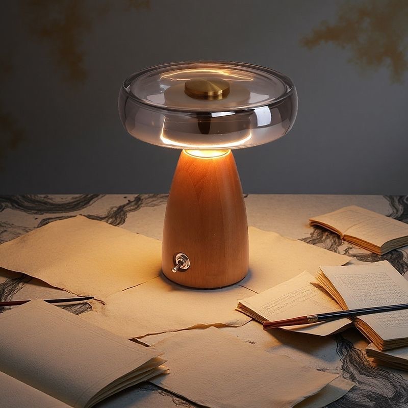 Vintage Wood Table Lamp Retro  - Desk Setup Vintage ulasan dan harga