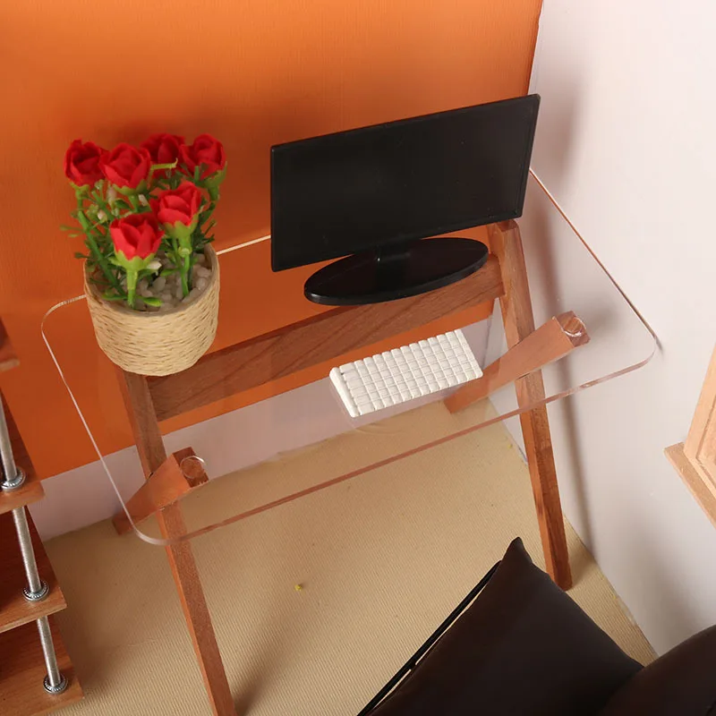 1:6 BJD Dollhouse Computer Des - Desk Setup Kids ulasan dan harga