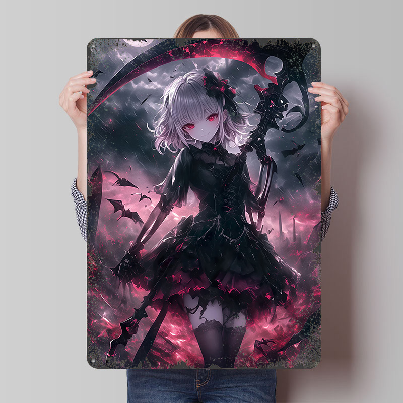 Demon Grim Reaper Girl Poster  - Desk Setup Poster ulasan dan harga