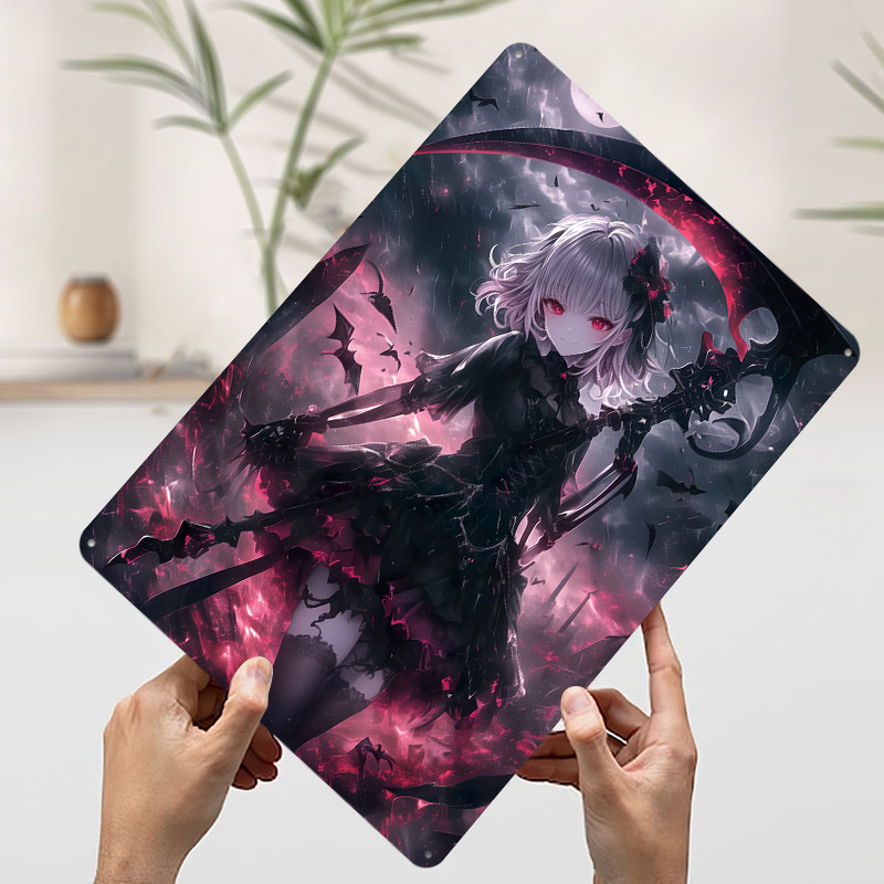 Demon Grim Reaper Girl Poster  - Desk Setup Poster ulasan dan harga