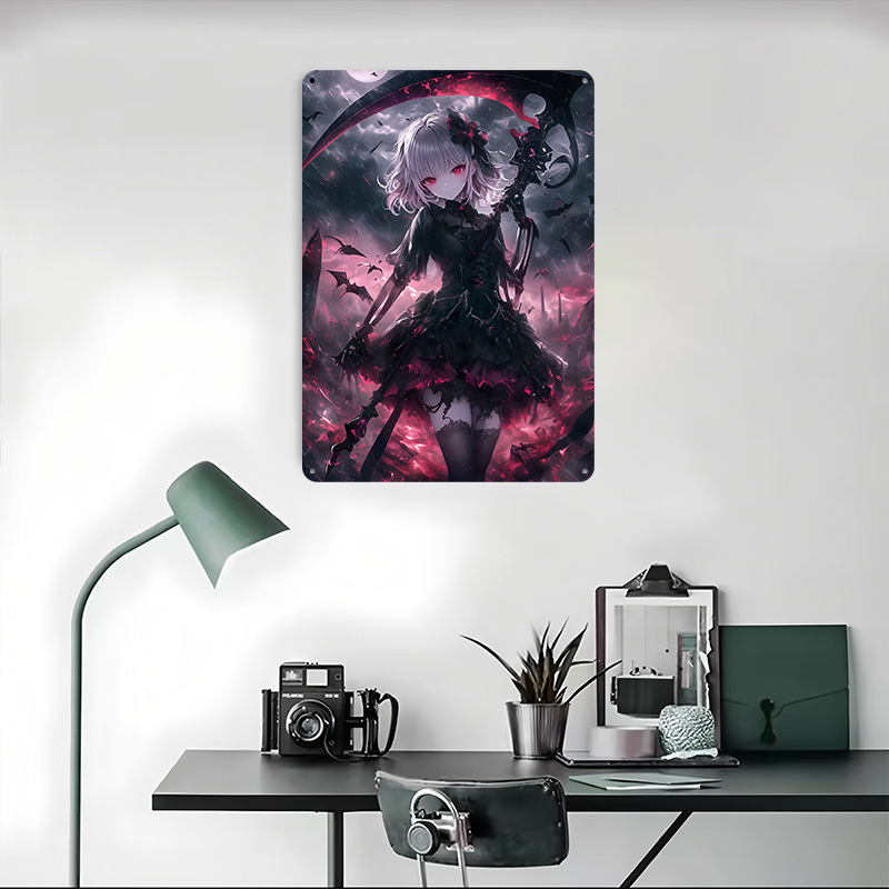 Demon Grim Reaper Girl Poster  - Desk Setup Poster ulasan dan harga