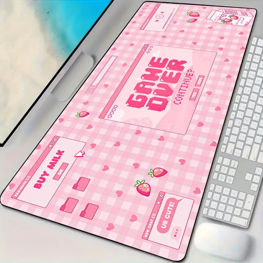 VIKAMA Pink Plaid GAME OVER Pi - Desk Setup Pink ulasan dan harga