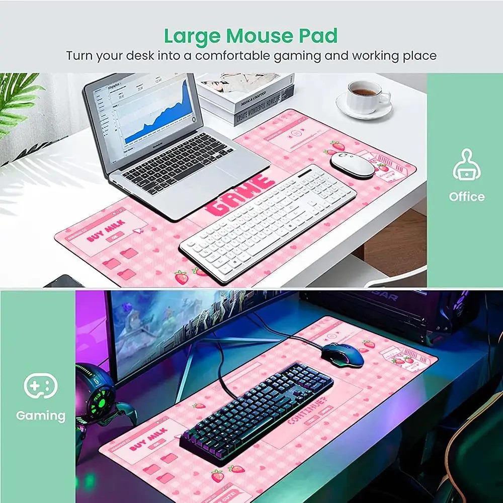 VIKAMA Pink Plaid GAME OVER Pi - Desk Setup Pink ulasan dan harga