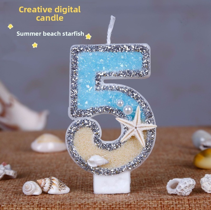 Beach Starfish Number Birthday - Desk Setup Kids ulasan dan harga