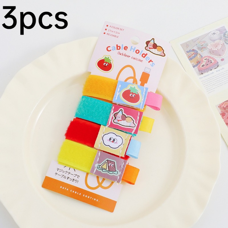 3pcs Reusable Polyamide Cable  - Cable Velcro Strap ulasan dan harga