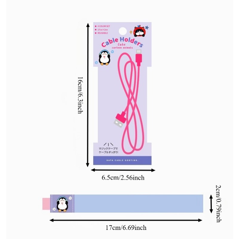 3pcs Reusable Polyamide Cable  - Cable Velcro Strap ulasan dan harga