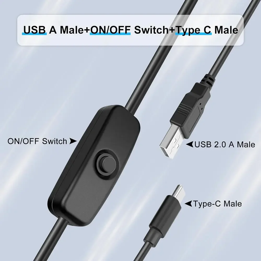 USB Type C Cable with on Off S - Desk Setup Led Strip ulasan dan harga