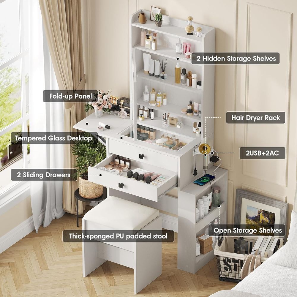 Vabches Small Makeup Vanity De - Desk Setup Small ulasan dan harga