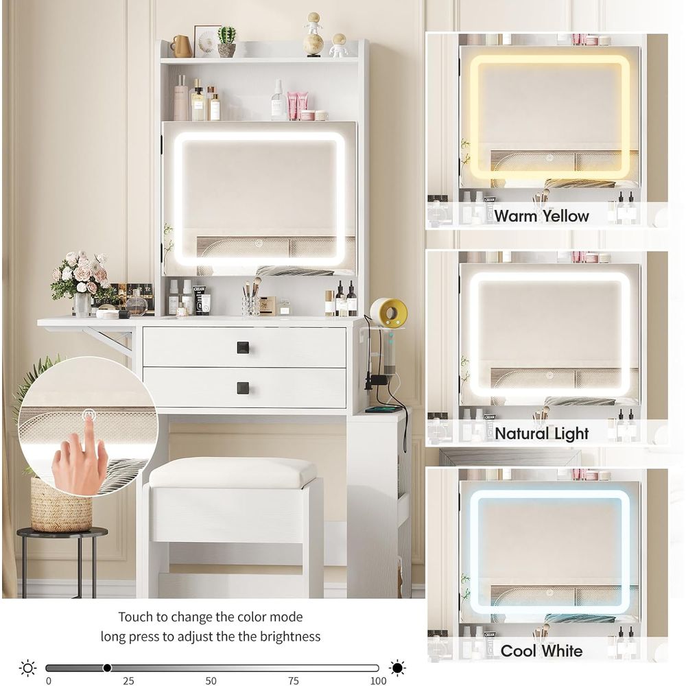 Vabches Small Makeup Vanity De - Desk Setup Small ulasan dan harga