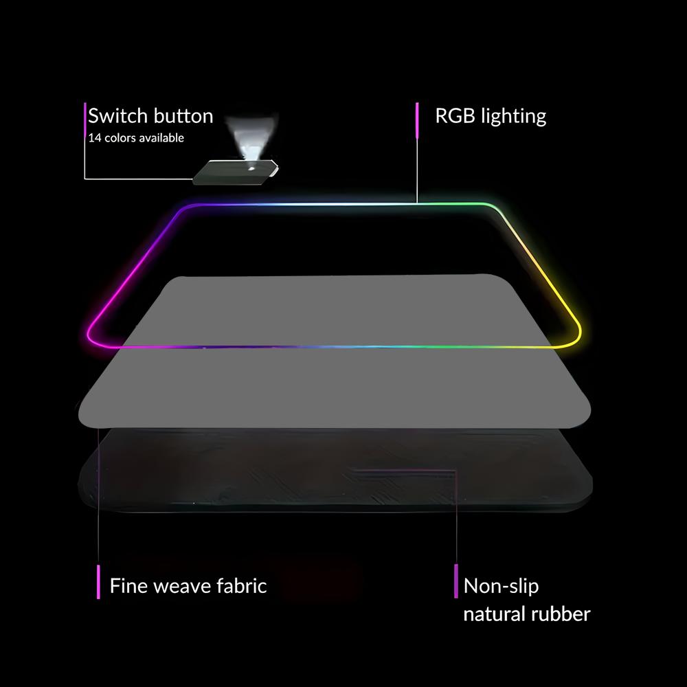 RGB HD Solid Color Gaming Mous - Desk Setup With Keyboard Tray ulasan dan harga