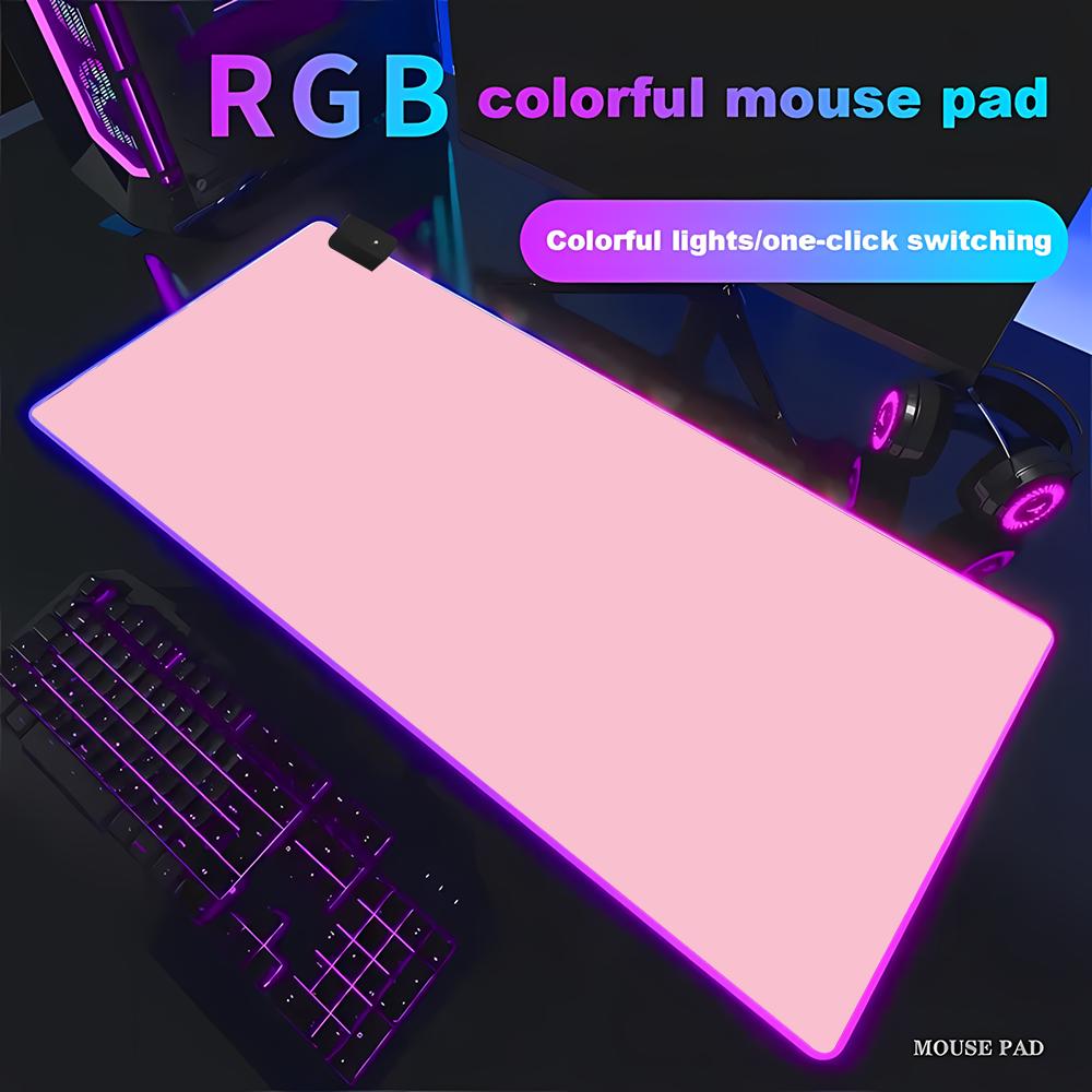 RGB HD Solid Color Gaming Mous - Desk Setup With Keyboard Tray ulasan dan harga