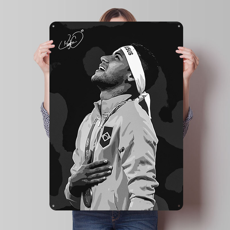 Neymar Jr. Portrait Poster Cus - Desk Setup Poster ulasan dan harga