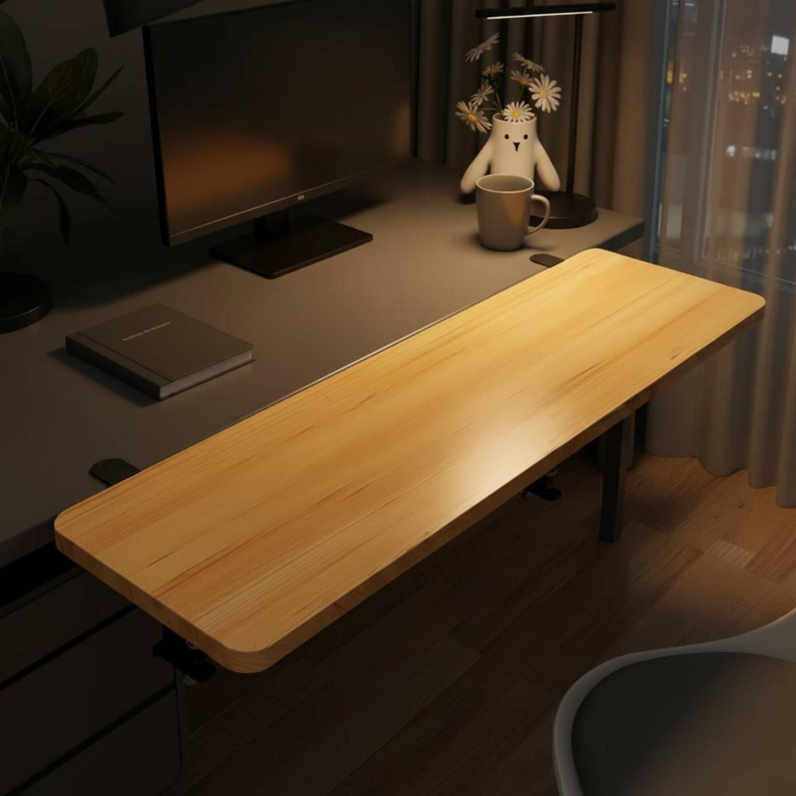 Folding Desk Shelf Desk Extens - Desk Setup With Keyboard Tray ulasan dan harga