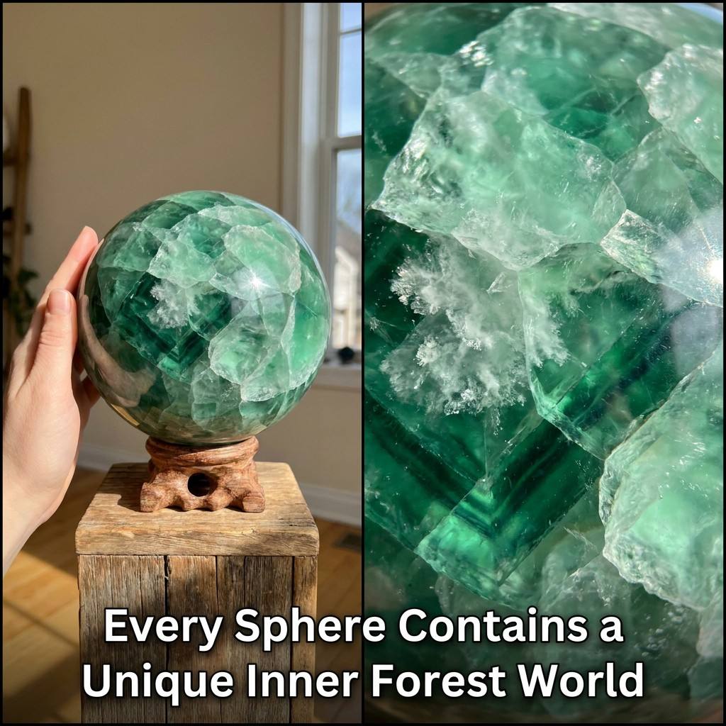 Natural Green Fluorite Crystal - Desk Setup Kit ulasan dan harga
