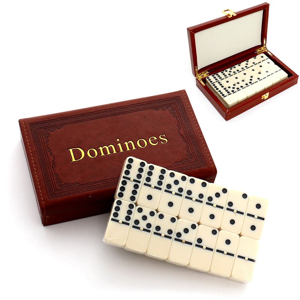 28Pcs Resin Domino Set Classic - Desk Setup Kids ulasan dan harga