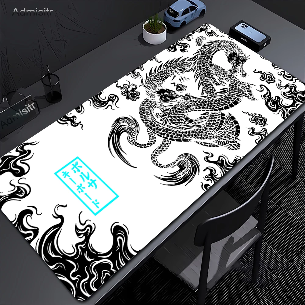 XXL Black and White Dragon Ani - Zelda Desk Setup ulasan dan harga