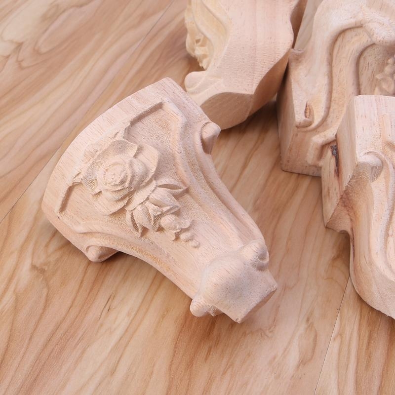 4Pcs Wooden Carved Furniture L - Desk Setup Vintage ulasan dan harga