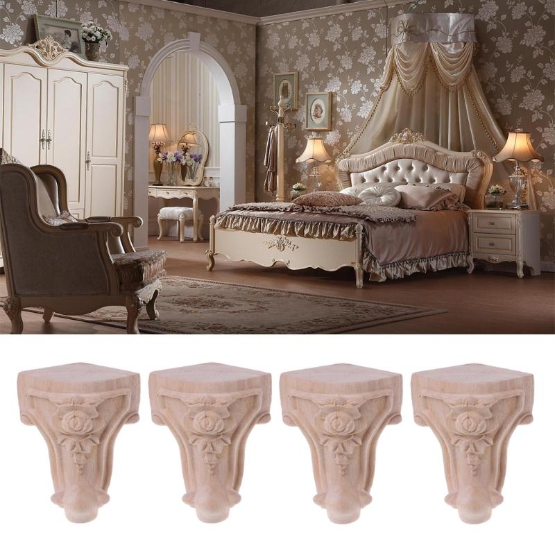 4Pcs Wooden Carved Furniture L - Desk Setup Vintage ulasan dan harga
