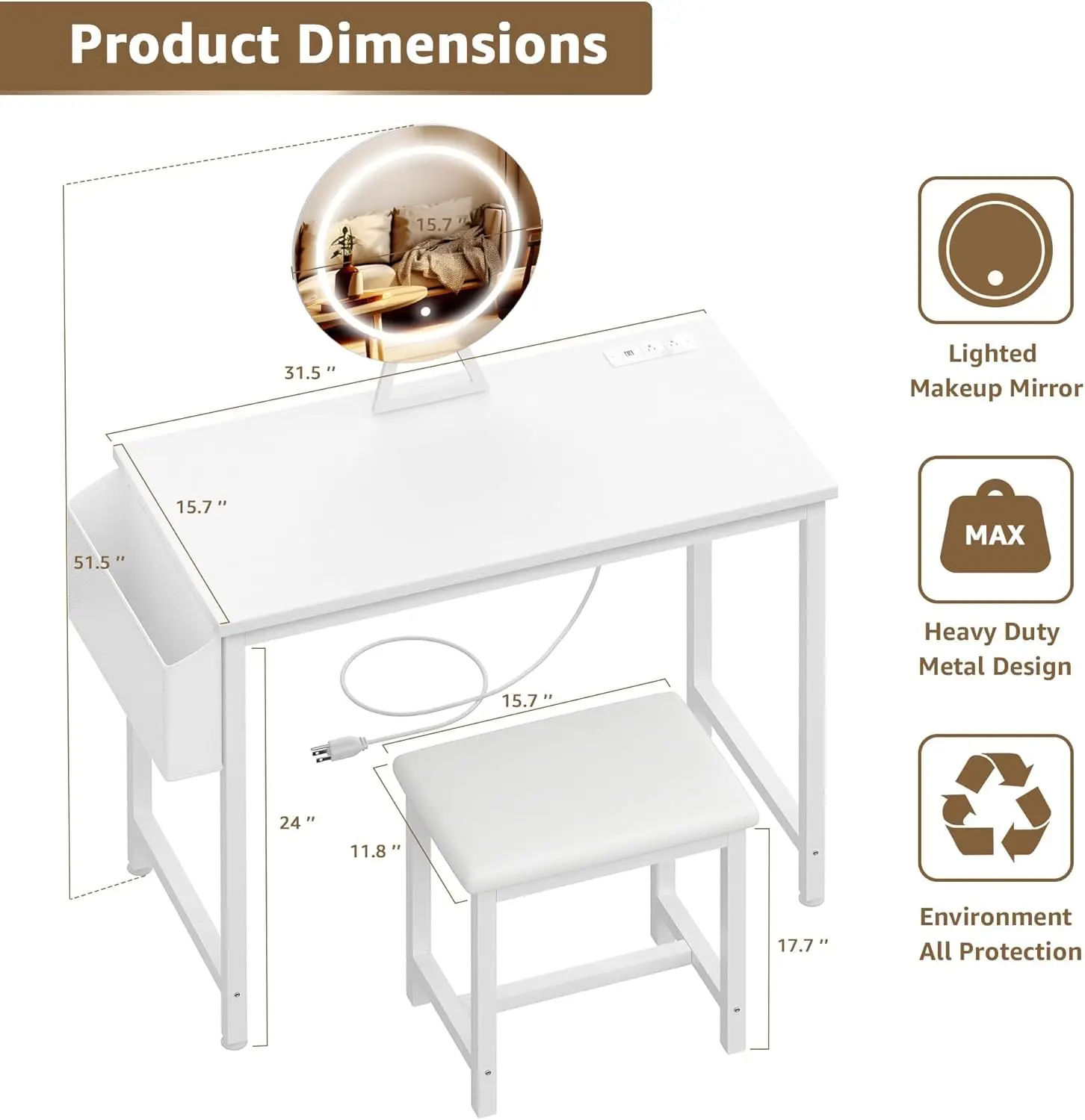 Modern Make Up Vanitys Desks S - Desk Setup Small ulasan dan harga