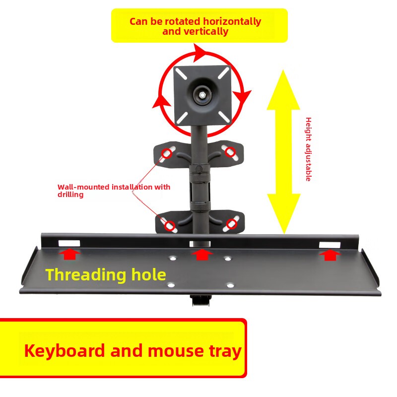 Adjustable Wall Keyboard Tray  - Desk Setup With Keyboard Tray ulasan dan harga