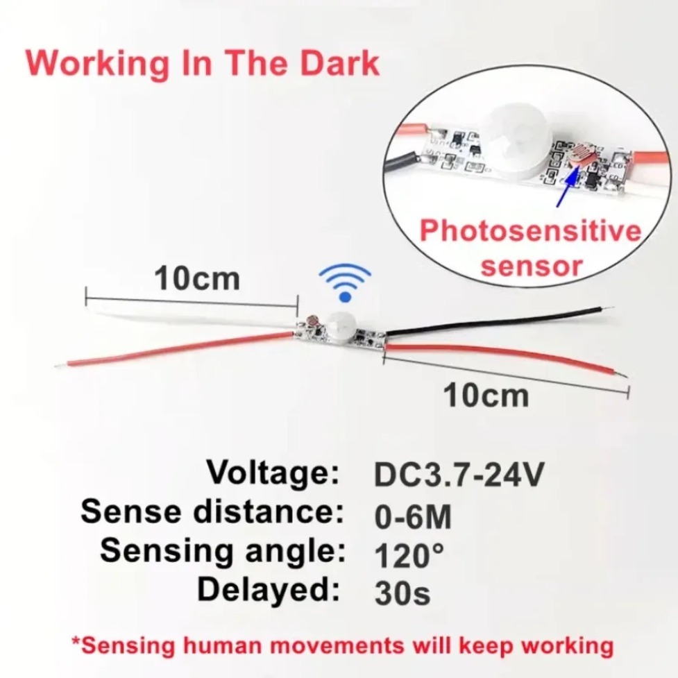 5V/12V/24V PIR Motion Sensor L - Desk Setup Led Strip ulasan dan harga