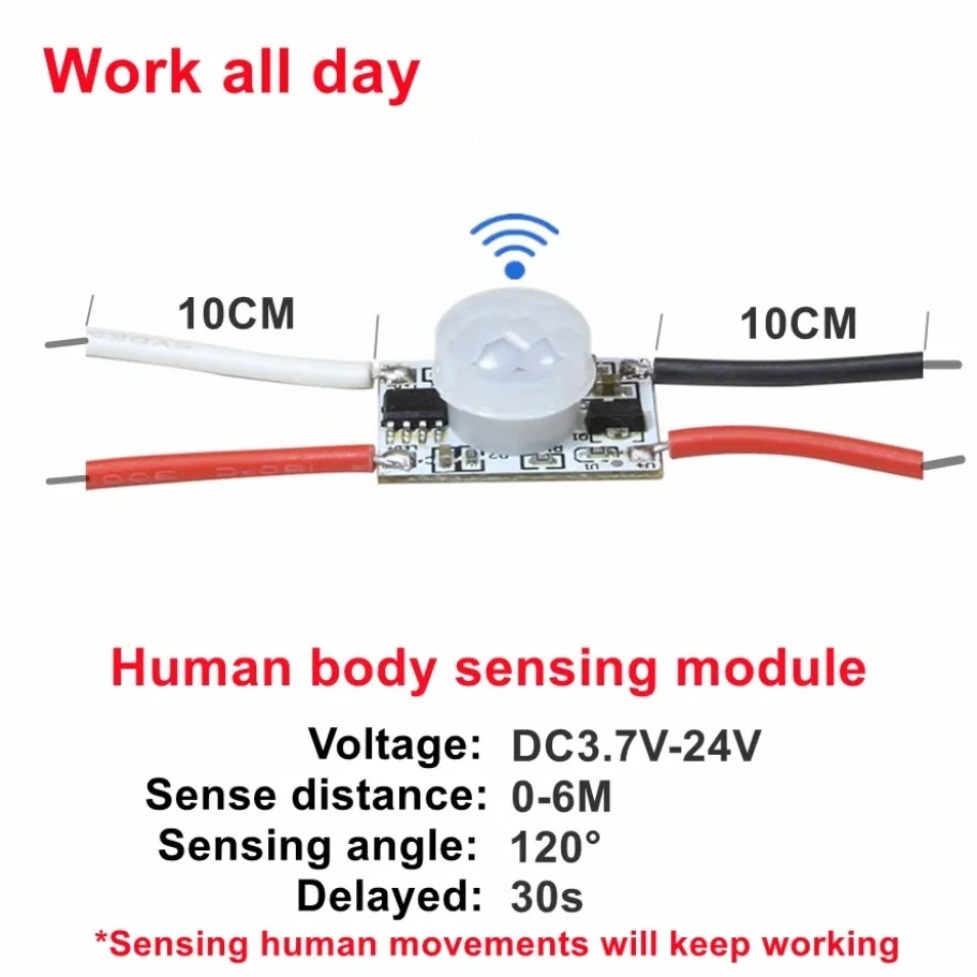 5V/12V/24V PIR Motion Sensor L - Desk Setup Led Strip ulasan dan harga