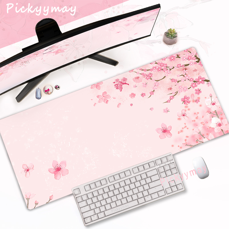 CIFBUY Pink Cherry Blossom Gam - Desk Setup Pink ulasan dan harga