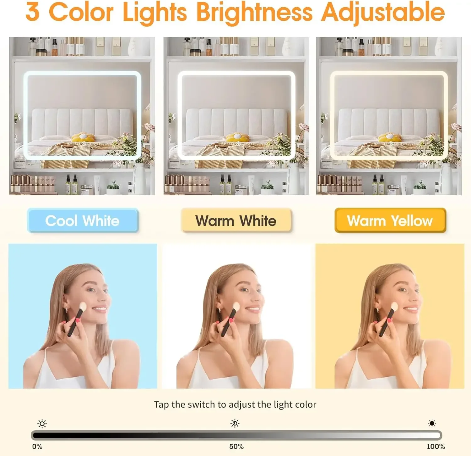Vabches Make Up Vanity Desk wi - Desk Setup Small ulasan dan harga