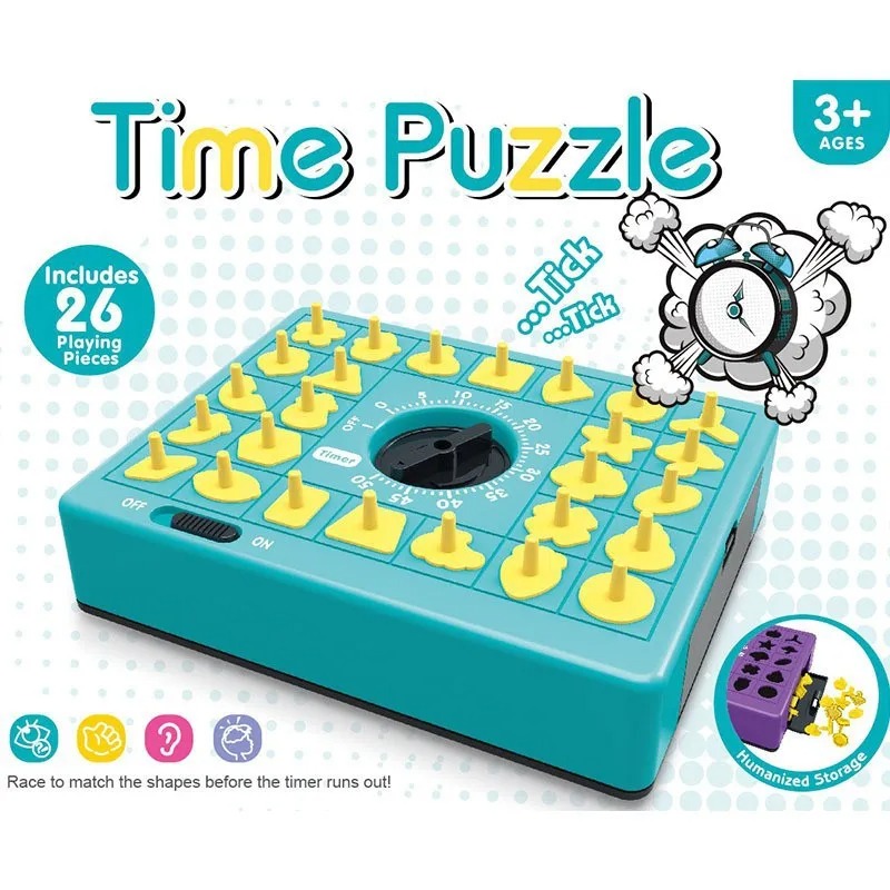 Children Time Board Puzzle Edu - Desk Setup Kids ulasan dan harga