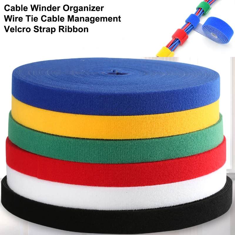 5M DIY Reusable Nylon Cable Ti - Cable Velcro Strap ulasan dan harga