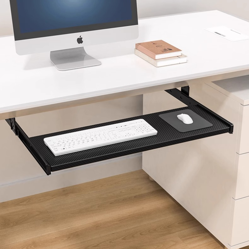 Wooden Keyboard Tray Under Des - Desk Setup With Keyboard Tray ulasan dan harga