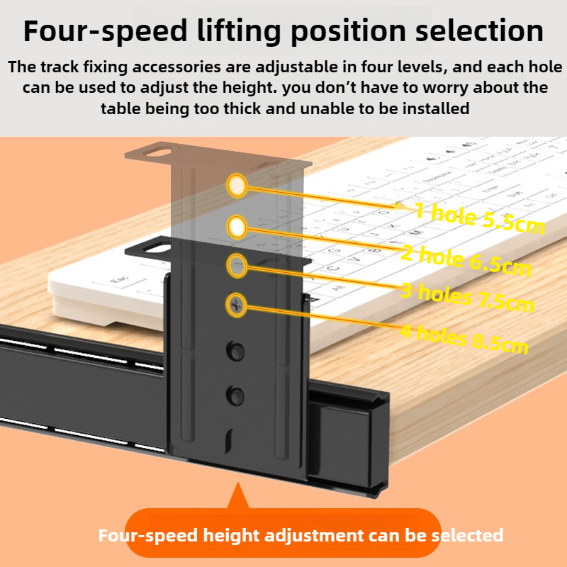 Wooden Keyboard Tray Under Des - Desk Setup With Keyboard Tray ulasan dan harga