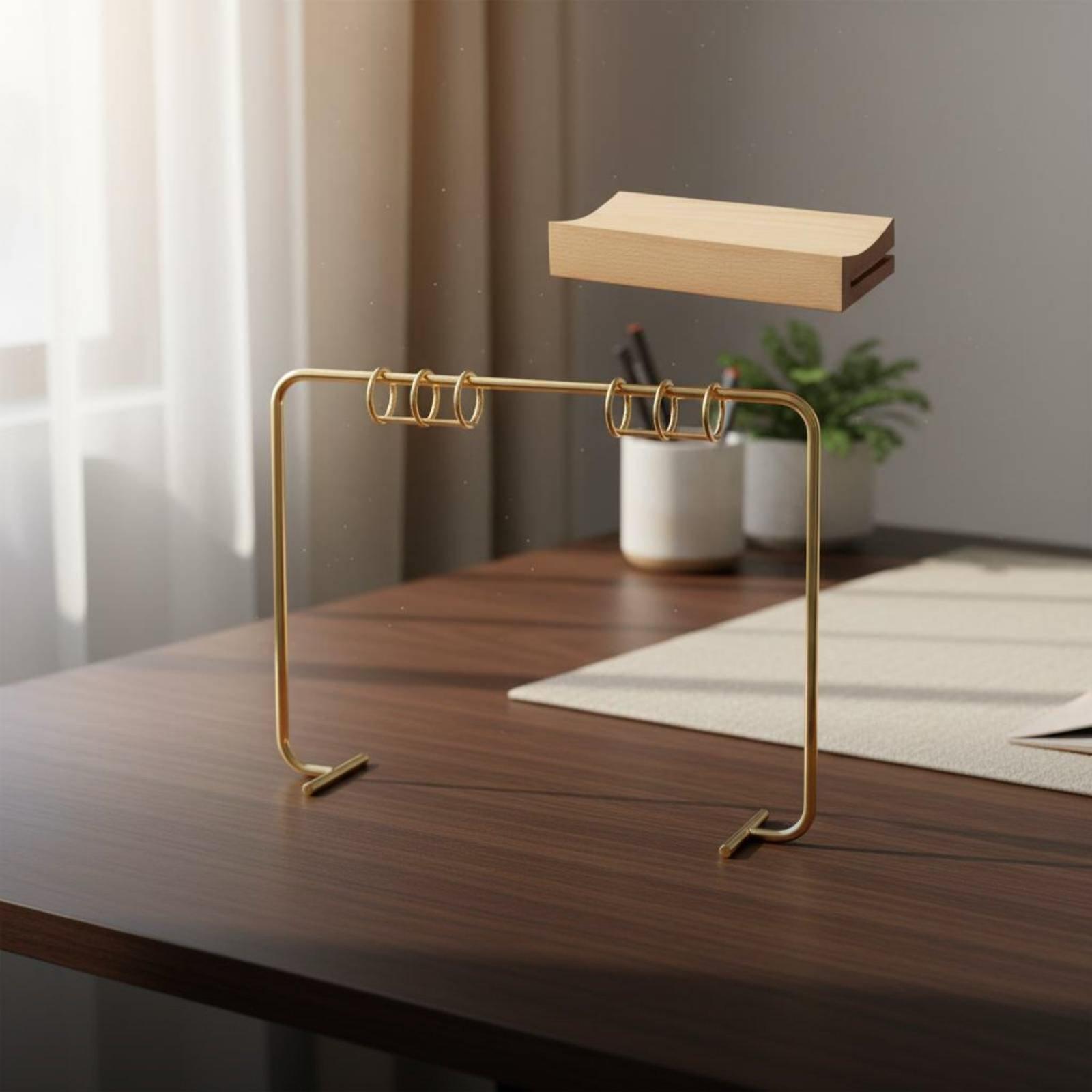 Wooden Base Calendar Stand Sta - Desk Setup Wood ulasan dan harga