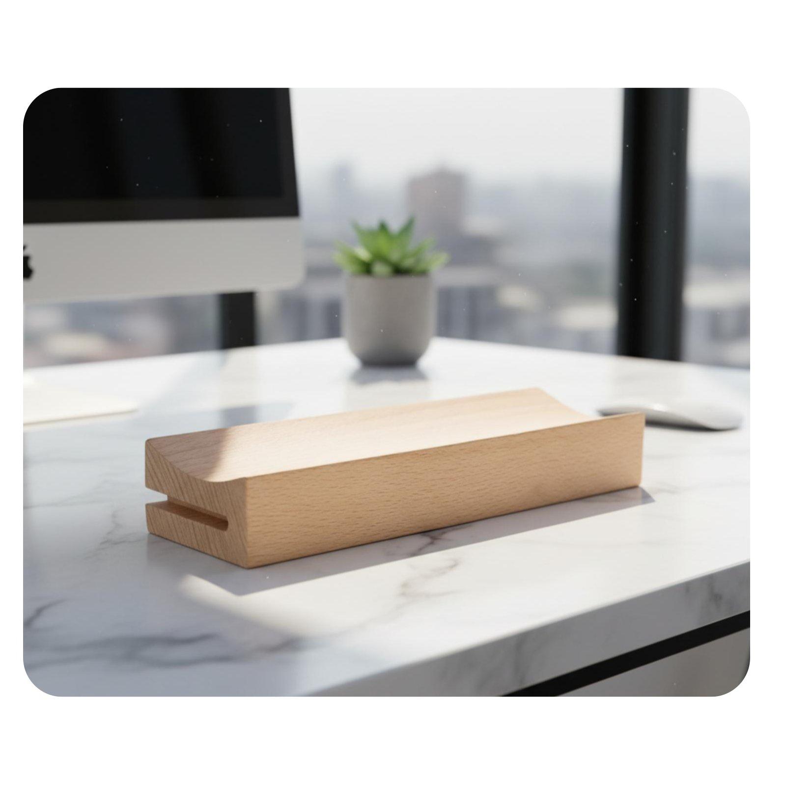 Wooden Base Calendar Stand Sta - Desk Setup Wood ulasan dan harga