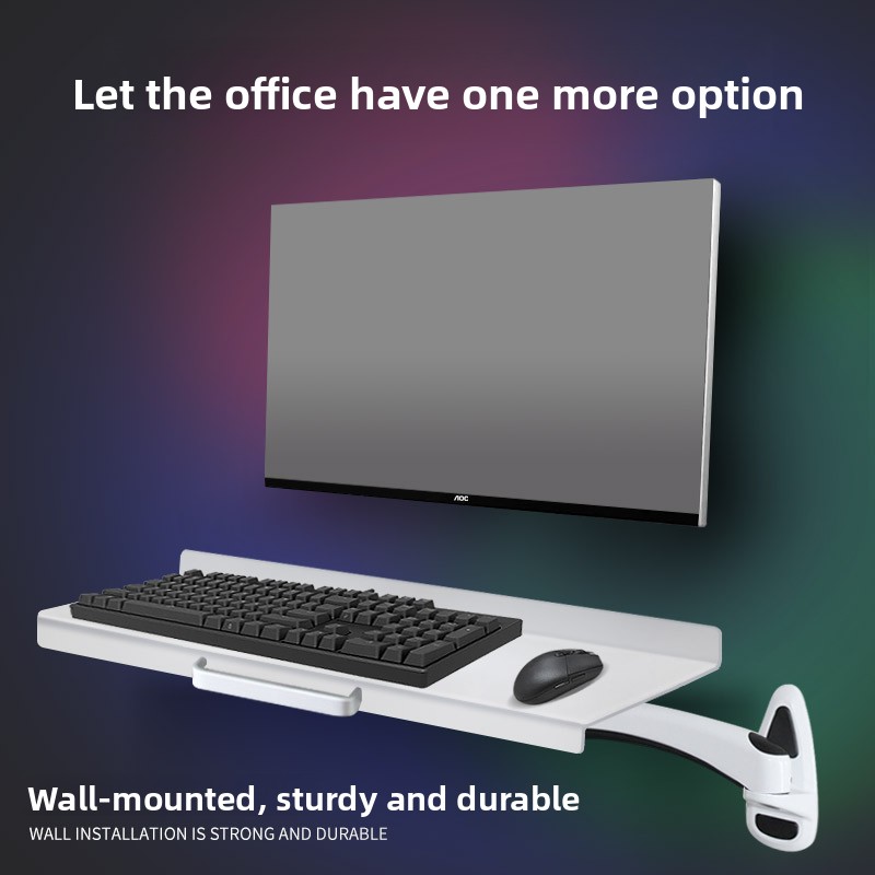 Industrial Wall Mounted Keyboa - Desk Setup With Keyboard Tray ulasan dan harga